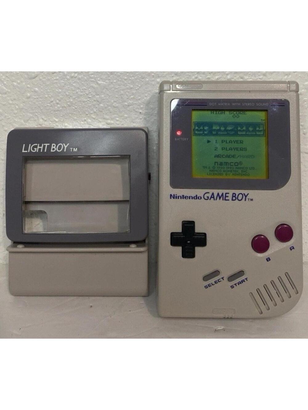 Nintendo Game Boy Og Launch  Miss Pac-Man Gray And Light Boy Accessory Rare Work